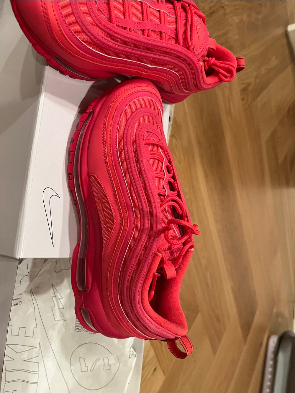 Nike Women’s Air Max 97 — Hot Pink Trainers - Picture 3 of 11